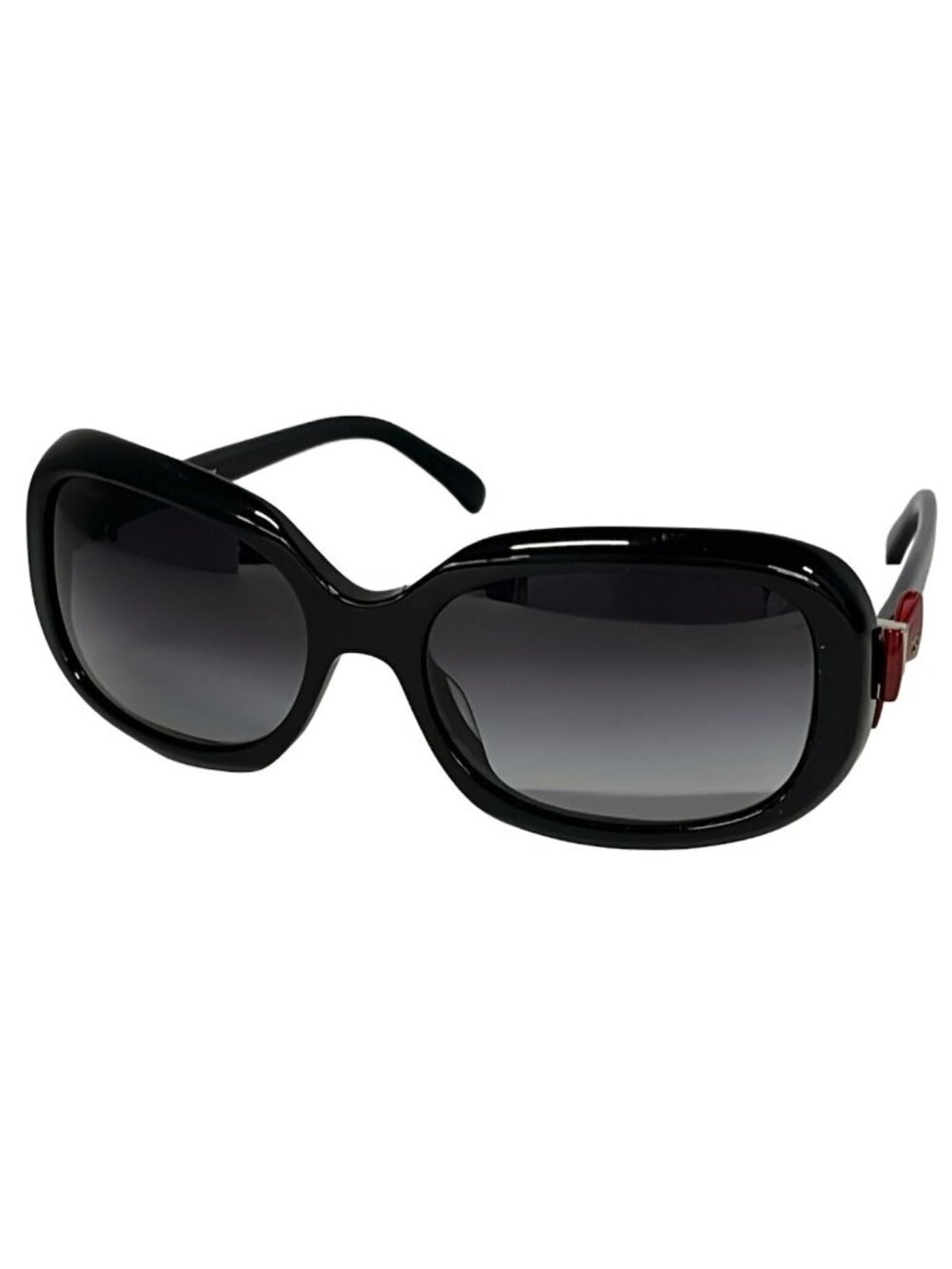 Chanel Sunglasses Black Bordeaux Silver Ribbon Eyewear